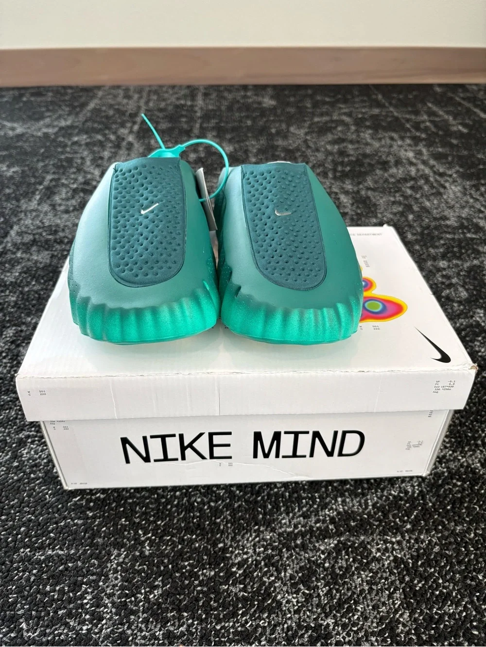 Nike Kids Teal Green Foam Slip-On Clog